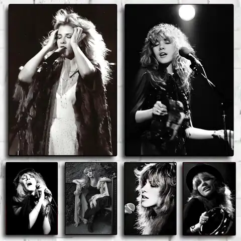 S-Stevie Nicks Singer Poster Stickers HD Waterproof Painting Wall Art for Bedroom Living Room Home Decor Decoration Gift