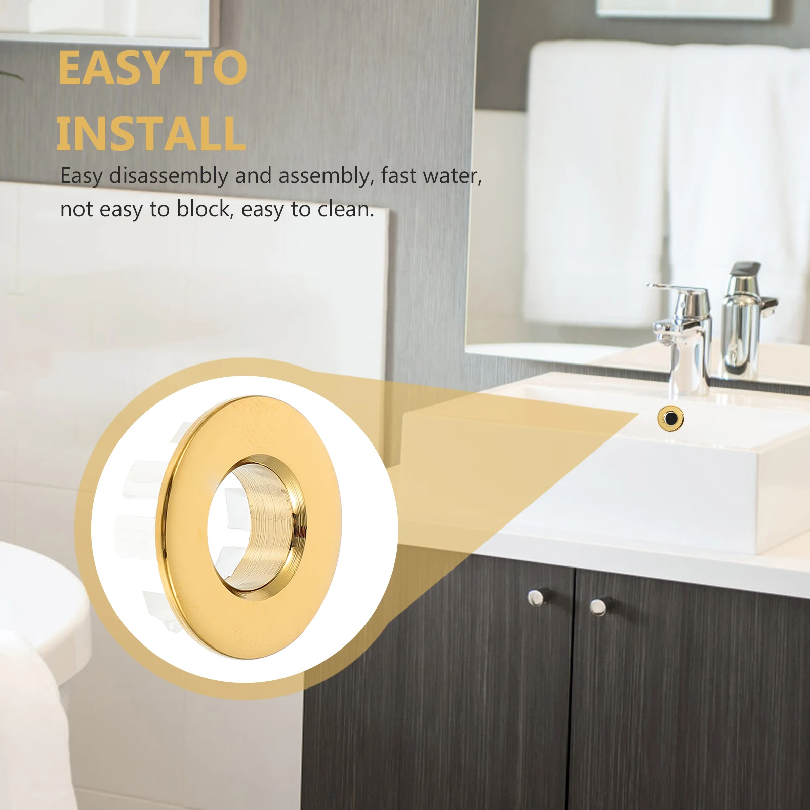 8 pcs Sink Overflow Cover Ring Durable Abs Copper Material Rust-Proof Heat Resistant For Basin Bathtub Kitchen Bathroom Use
8 pcs Sink Overflow Cover Ring Durable Abs Copper Material Rust-Proof Heat Resistant For Basin Bathtub Kitchen Bathroom Use