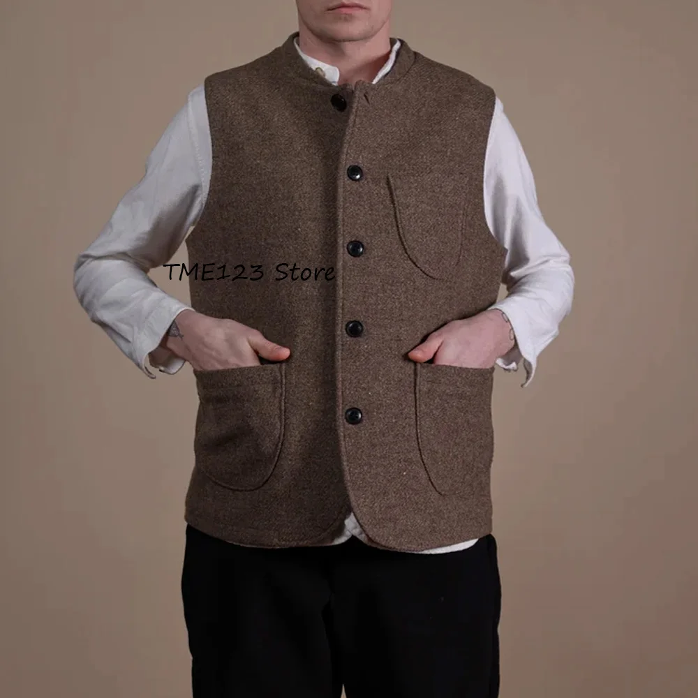 Casual Style Elegant Man Vest for Men's Suit Stand Collar Single-breasted Wool Fabric Classic Sleeveless Suits Blazer Clothing
Casual Style Elegant Man Vest for Men's Suit Stand Collar Single-breasted Wool Fabric Classic Sleeveless Suits Blazer Clothing
