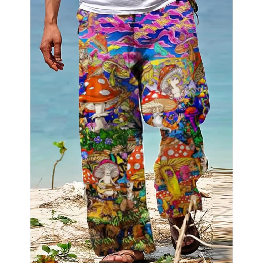 Summer New Men's Drawstring Beach Vacation Style Wide Leg Pants Fashion Fun Parrot Pattern Print Loose Casual Beach Pants
Summer New Men's Drawstring Beach Vacation Style Wide Leg Pants Fashion Fun Parrot Pattern Print Loose Casual Beach Pants