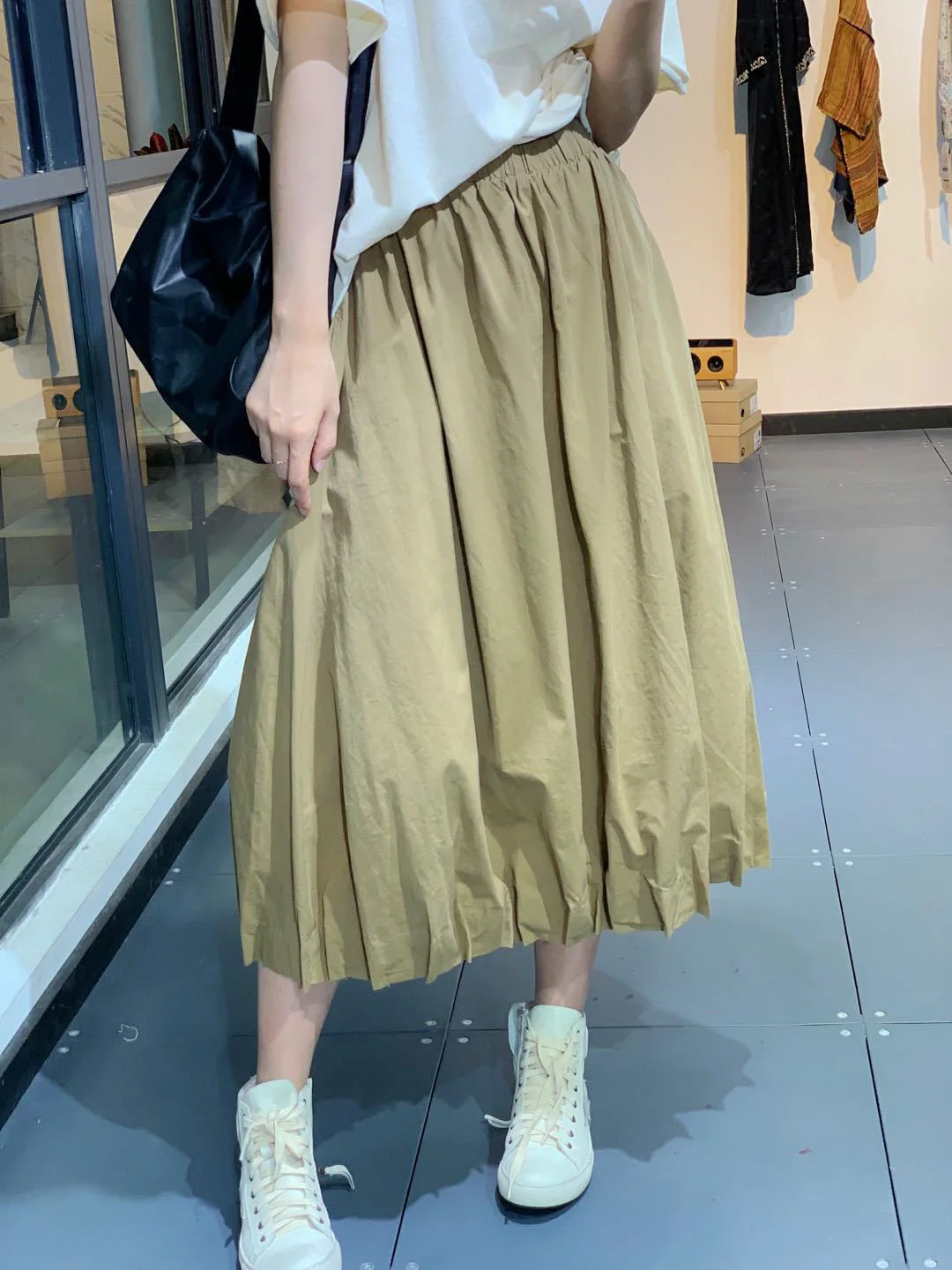 Slimming Kaki Color Half-length Skirt Casual Loose Women's Puffy Skirt Spring Summer Versatile High-waisted Linen Blend Skirt
Slimming Kaki Color Half-length Skirt Casual Loose Women's Puffy Skirt Spring Summer Versatile High-waisted Linen Blend Skirt