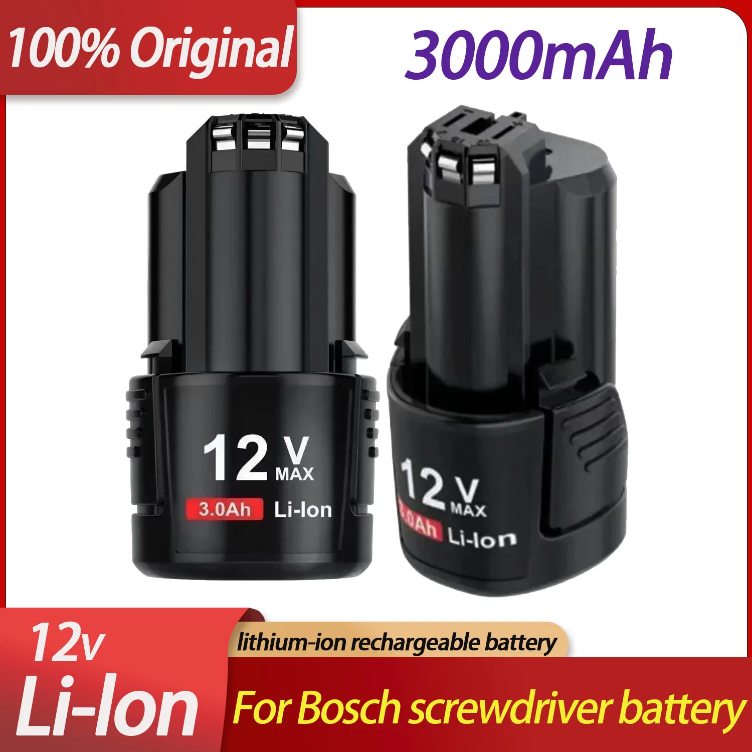 100% Original For Bosch lithium-ion rechargeable battery, 18V 6000mAh Bat609 Bat618 12V/10.8V charger 3000mAh.BAT411.BAT 411A
100% Original For Bosch lithium-ion rechargeable battery, 18V 6000mAh Bat609 Bat618 12V/10.8V charger 3000mAh.BAT411.BAT 411A