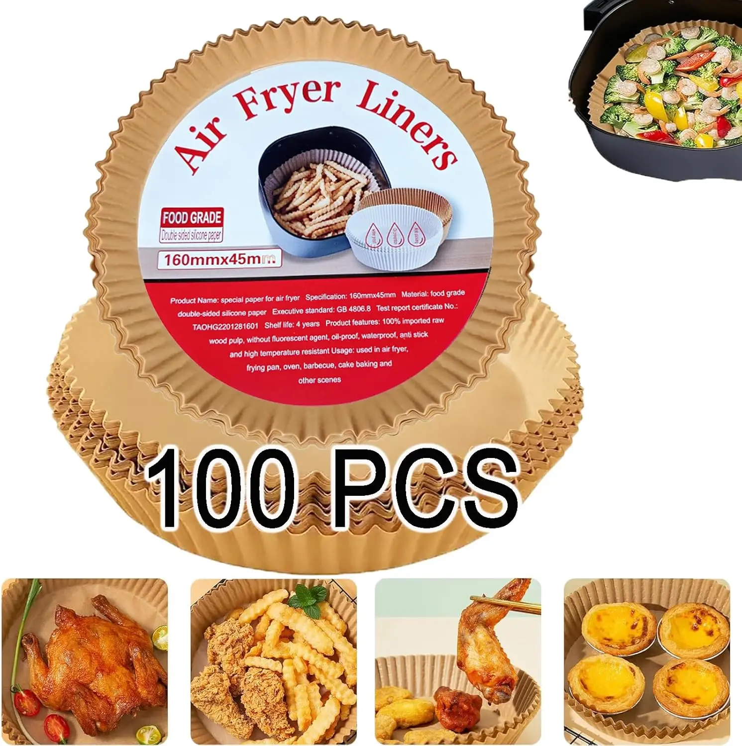 100 Disposable Air Fryer Liners Nonstick Parchment Easy Cleanup Fits 3 10 Quart
100 Disposable Air Fryer Liners Nonstick Parchment Easy Cleanup Fits 3 10 Quart