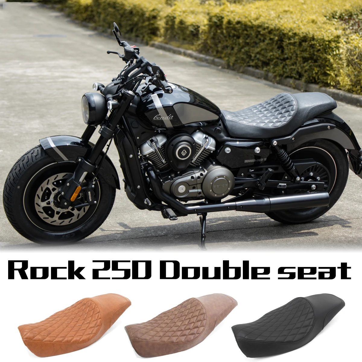 Motorcycle Driver Passenger Cushions Seat 2-Up Front Rear Seat Double Comfortable Soft Seat Cushion for BENDA Rock 250
Motorcycle Driver Passenger Cushions Seat 2-Up Front Rear Seat Double Comfortable Soft Seat Cushion for BENDA Rock 250