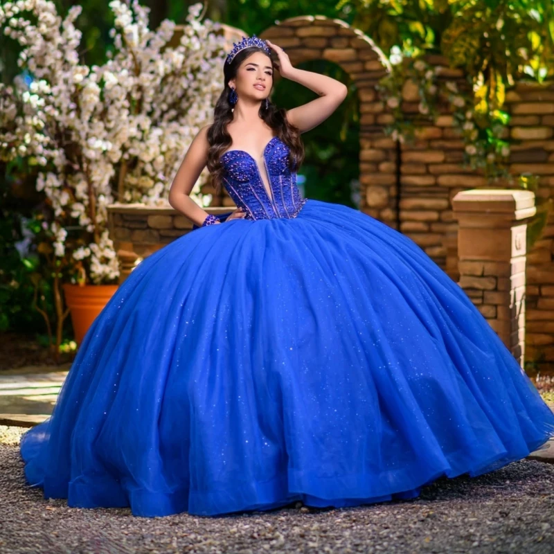 Королевское синее блестящее платье Quinceanera с открытыми плечами и бисером, с кристаллами и бантом, тюлевое платье для вечеринки, дня рождения, Sweet 16, Vestidos 15 De Anos
Королевское синее блестящее платье Quinceanera с открытыми плечами и бисером, с кристаллами и бантом, тюлевое платье для вечеринки, дня рождения, Sweet 16, Vestidos 15 De Anos