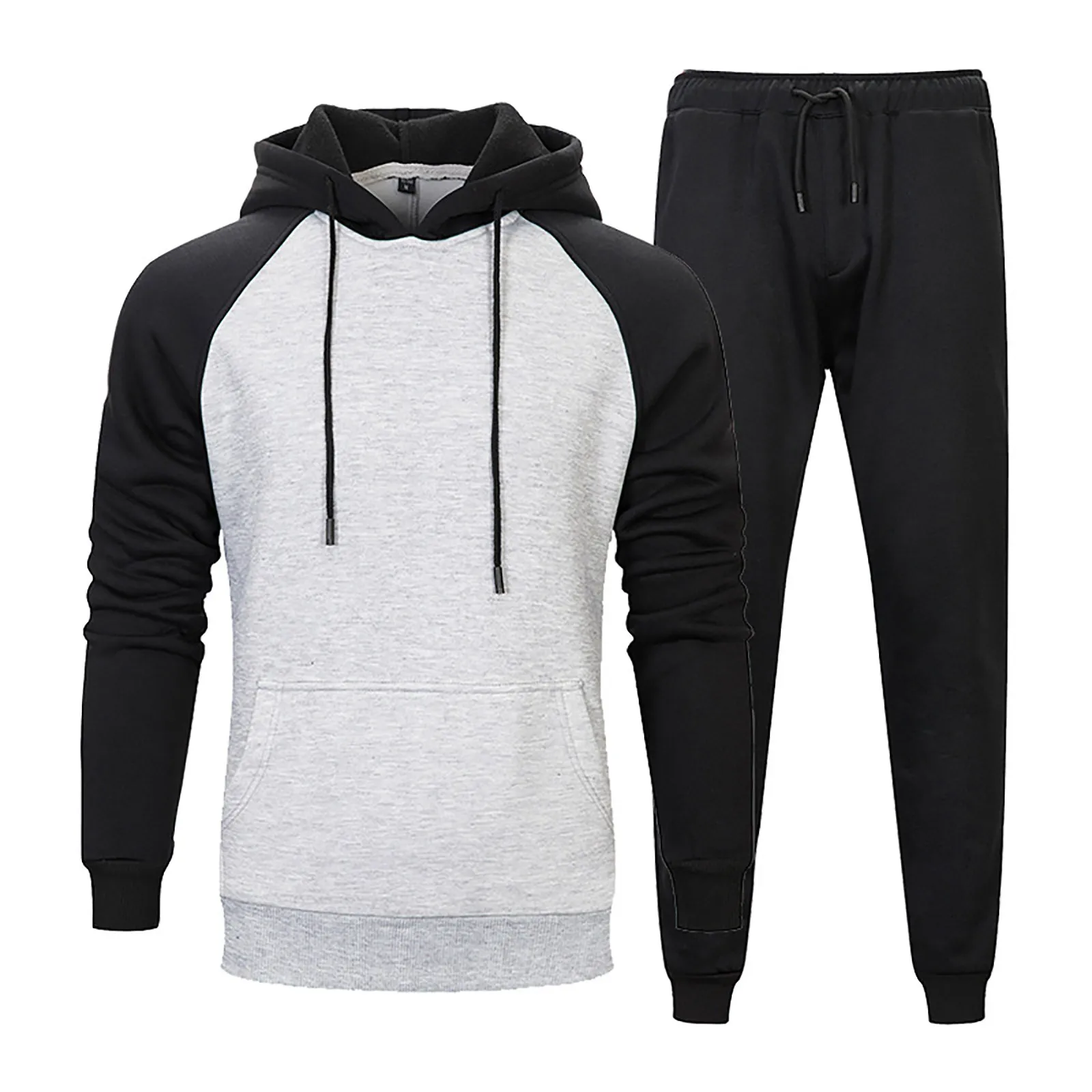 Mens Full Suit Men's Contrasting Color Fashionable Casual Trendy Hooded Solid Color Waisted Hooded Jogging Suits for Men
Mens Full Suit Men's Contrasting Color Fashionable Casual Trendy Hooded Solid Color Waisted Hooded Jogging Suits for Men