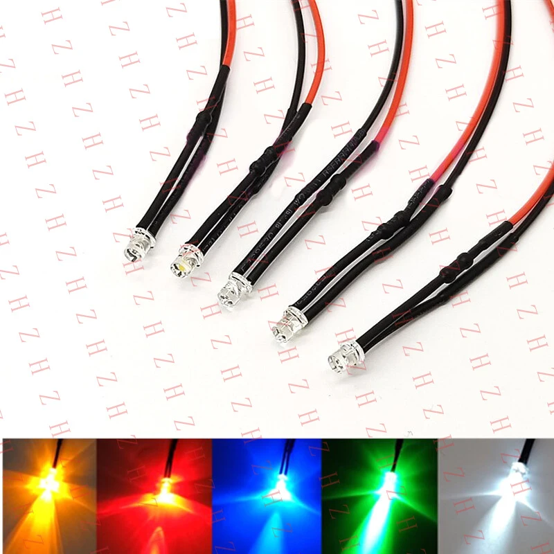 U+ 3mm Pre-Wired Flat Top Wide Angle LEDs Ultra Bright 3V 6V 9V 12V ~220V 6 Colour(Minimum order 10 pieces)
U+ 3mm Pre-Wired Flat Top Wide Angle LEDs Ultra Bright 3V 6V 9V 12V ~220V 6 Colour(Minimum order 10 pieces)