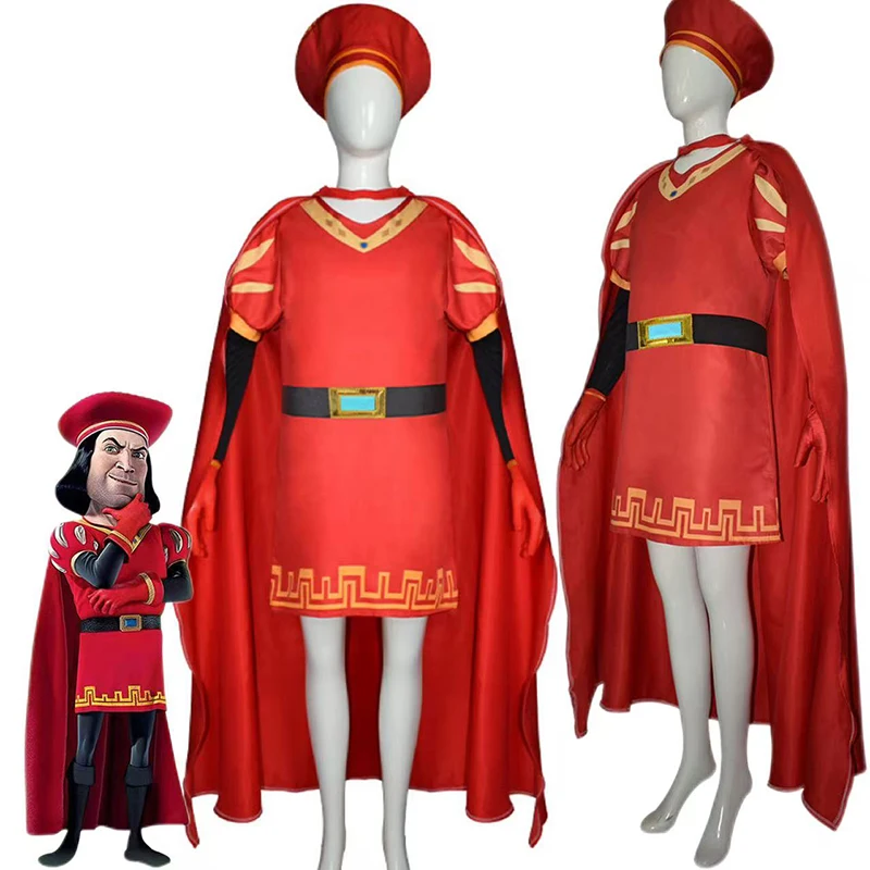 King Lord Farquaad Cosplay Costume Carnival Cloak Glove Hat Set Anime Halloween Role Playing Holiday Party Outfits For Kid Adult
King Lord Farquaad Cosplay Costume Carnival Cloak Glove Hat Set Anime Halloween Role Playing Holiday Party Outfits For Kid Adult