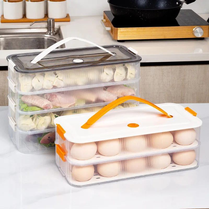 3-in-1 Fridge Organizer: Egg Holder + Dumpling Box + Frozen Food Storage - Stackable Food-Grade Container with Secure Lids
3-in-1 Fridge Organizer: Egg Holder + Dumpling Box + Frozen Food Storage - Stackable Food-Grade Container with Secure Lids
