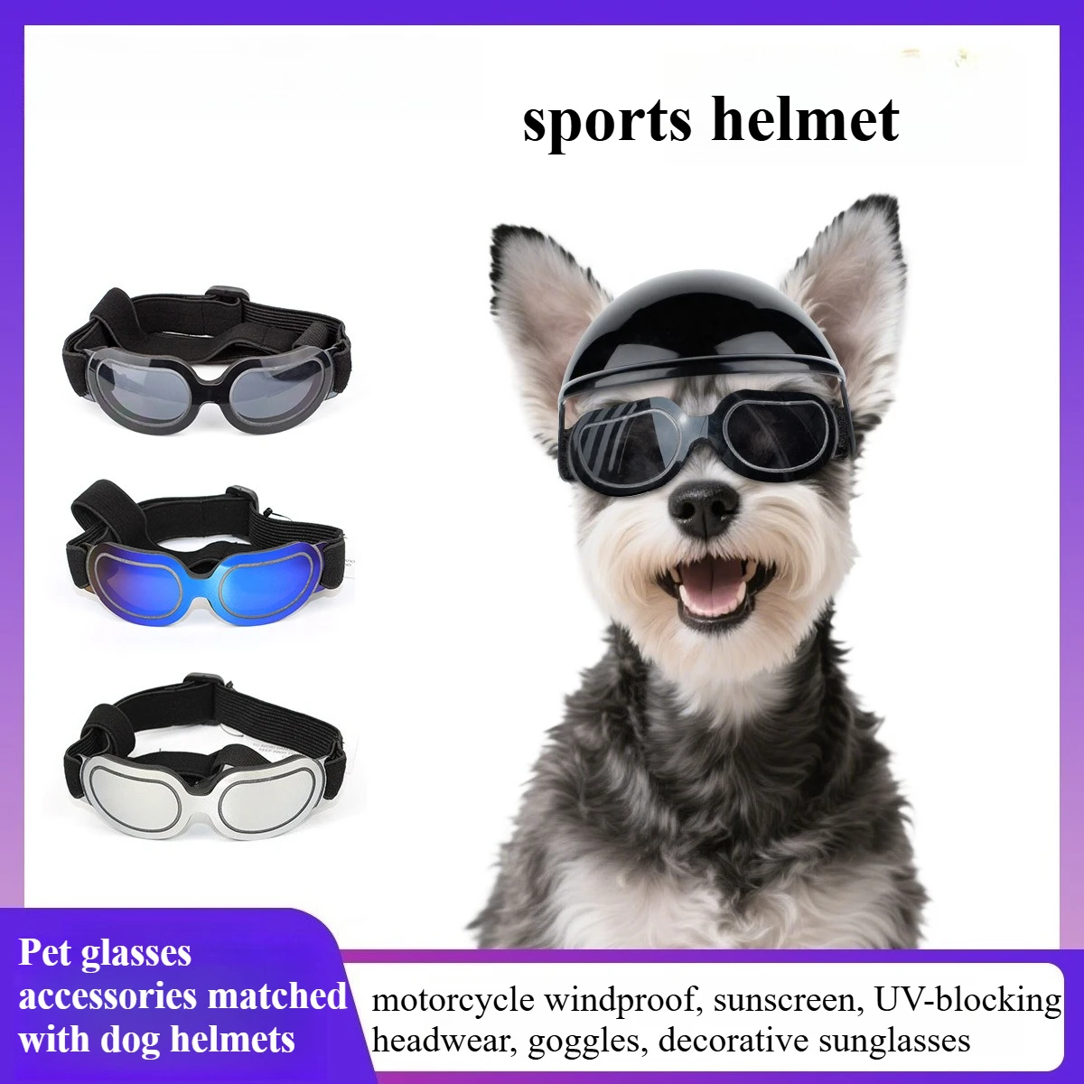 Pet Glasses Accessories Paired Dog Helmets Motorcycle Windproof Sunscreen UV-blocking Headwear Goggles Decorative Sunglasses
Pet Glasses Accessories Paired Dog Helmets Motorcycle Windproof Sunscreen UV-blocking Headwear Goggles Decorative Sunglasses