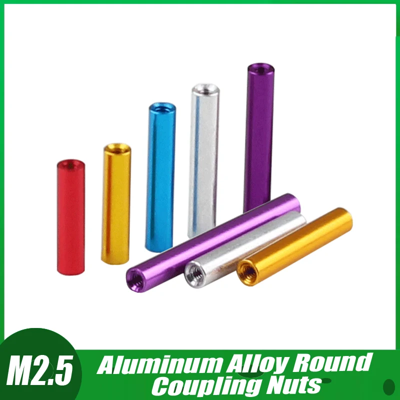 1/5Pcs Aluminum Alloy Round Coupling Nuts M2.5 Threaded Sleeve Rod Bar Stud Round Connector Nut Long Nuts
1/5Pcs Aluminum Alloy Round Coupling Nuts M2.5 Threaded Sleeve Rod Bar Stud Round Connector Nut Long Nuts