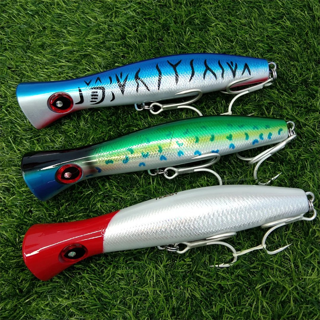 200mm 116g Heavy Popper Lure Surface Hard Bait Long Casting Floating Artificial Wobbler for Deep Sea Trolling Predator Fish
200mm 116g Heavy Popper Lure Surface Hard Bait Long Casting Floating Artificial Wobbler for Deep Sea Trolling Predator Fish