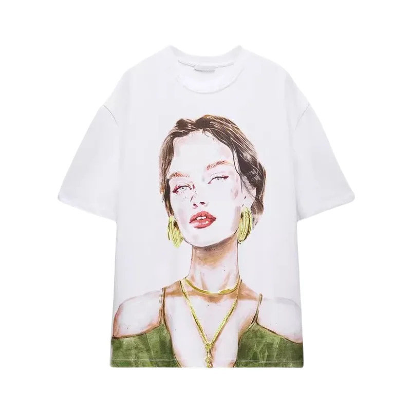 Autumn New Women's Casual Loose Color Blo Girl Print ort Sve round Ne T-irt Versatile Comfortable Linen Blend Top
Autumn New Women's Casual Loose Color Blo Girl Print ort Sve round Ne T-irt Versatile Comfortable Linen Blend Top
