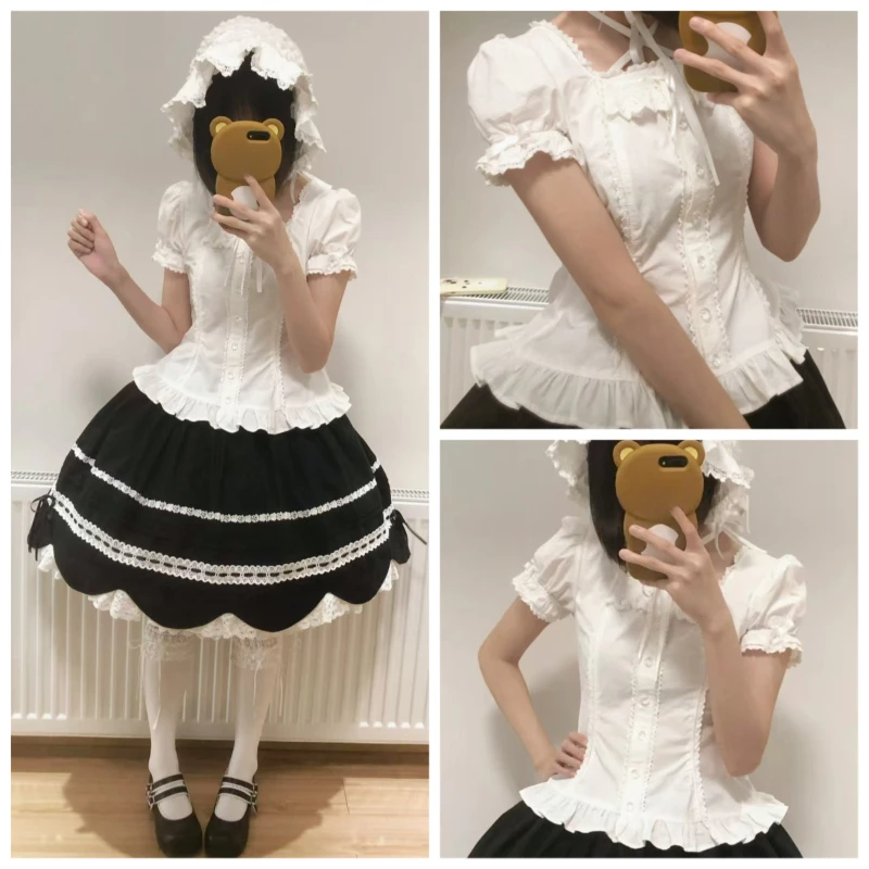 Women Y2K Long Sleeve Lace Blouses Japanese Harajuku Lolita Shirts Lovely Pattern Daily Subcultural Casual Fashion Daily Tops
Women Y2K Long Sleeve Lace Blouses Japanese Harajuku Lolita Shirts Lovely Pattern Daily Subcultural Casual Fashion Daily Tops