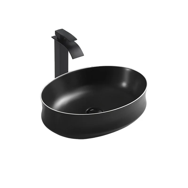 Керамическая матовая черно-белая раковина с краями, простая и модная бытовая раковина для ванной комнаты, отеля, художественная раковина
Керамическая матовая черно-белая раковина с краями, простая и модная бытовая раковина для ванной комнаты, отеля, художественная раковина