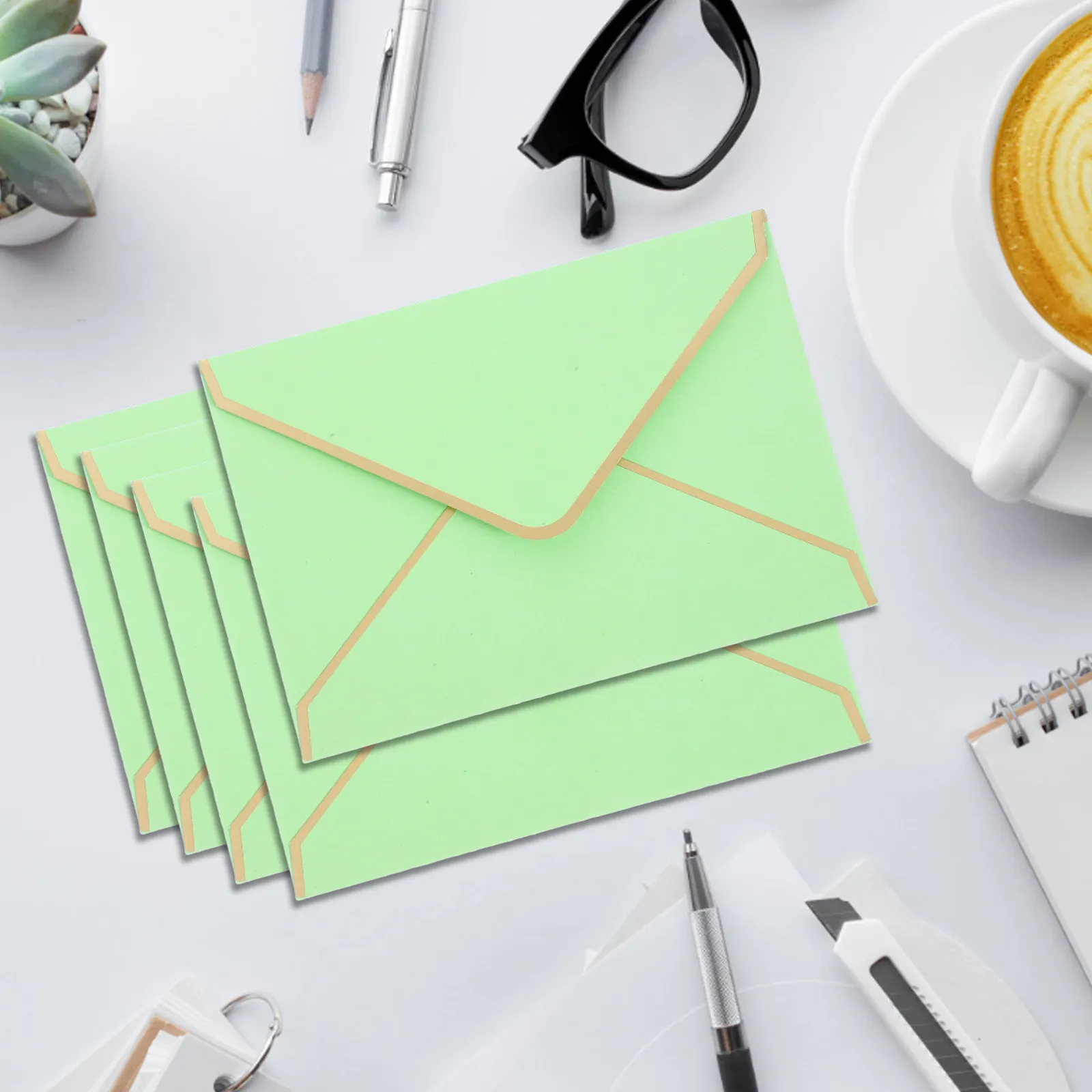 20Pcs Delicate Compact Gold Trimmed Envelopes Multi-Function Decorative Card Envelopes for Bridal Shower Baby Shower Festival
20Pcs Delicate Compact Gold Trimmed Envelopes Multi-Function Decorative Card Envelopes for Bridal Shower Baby Shower Festival