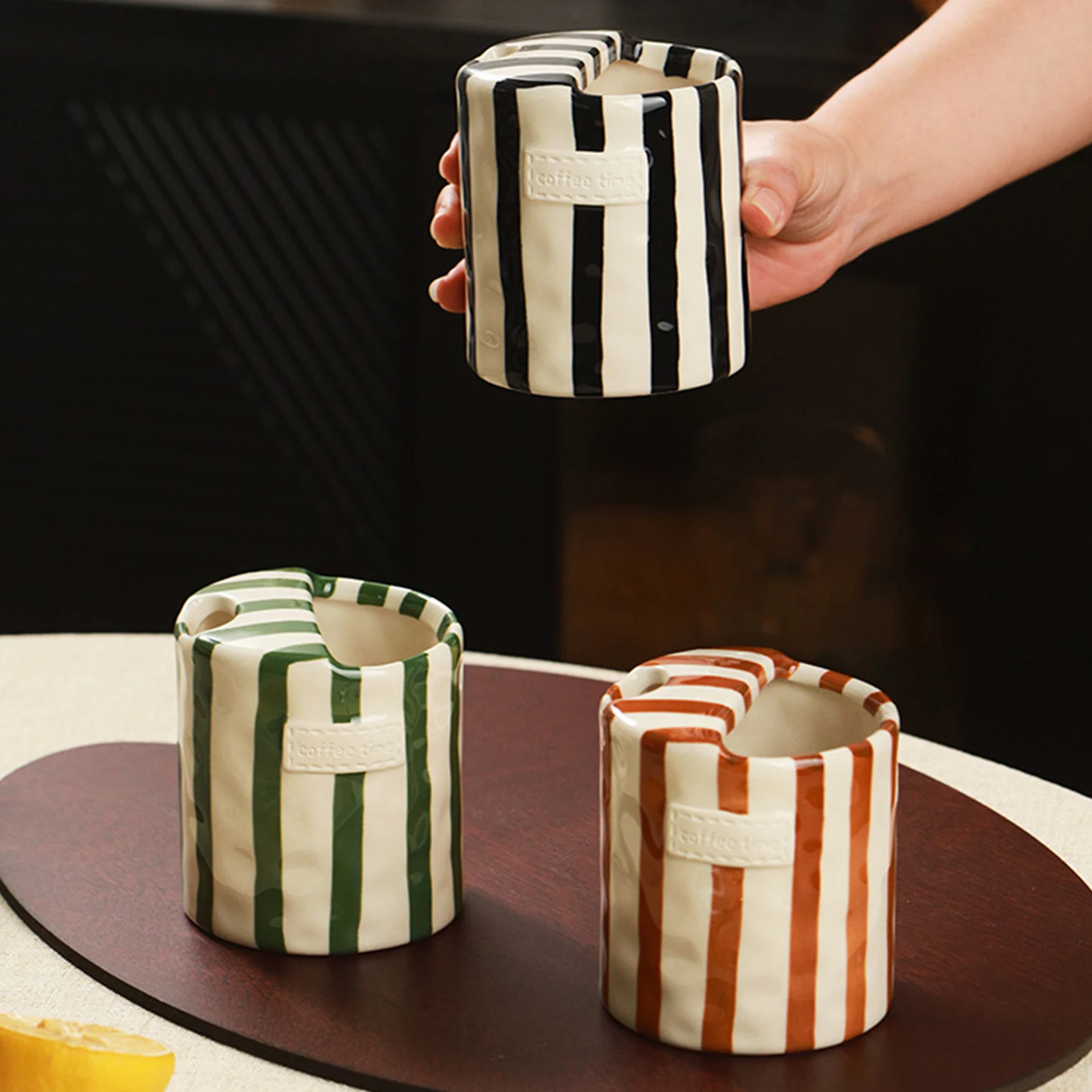 Hand-Painted Retro Striped Breakfast Cup Tea Cup for Milk Coffee Juice Latte Hot Cold Drinks Christmas Gift Drinkware
Hand-Painted Retro Striped Breakfast Cup Tea Cup for Milk Coffee Juice Latte Hot Cold Drinks Christmas Gift Drinkware