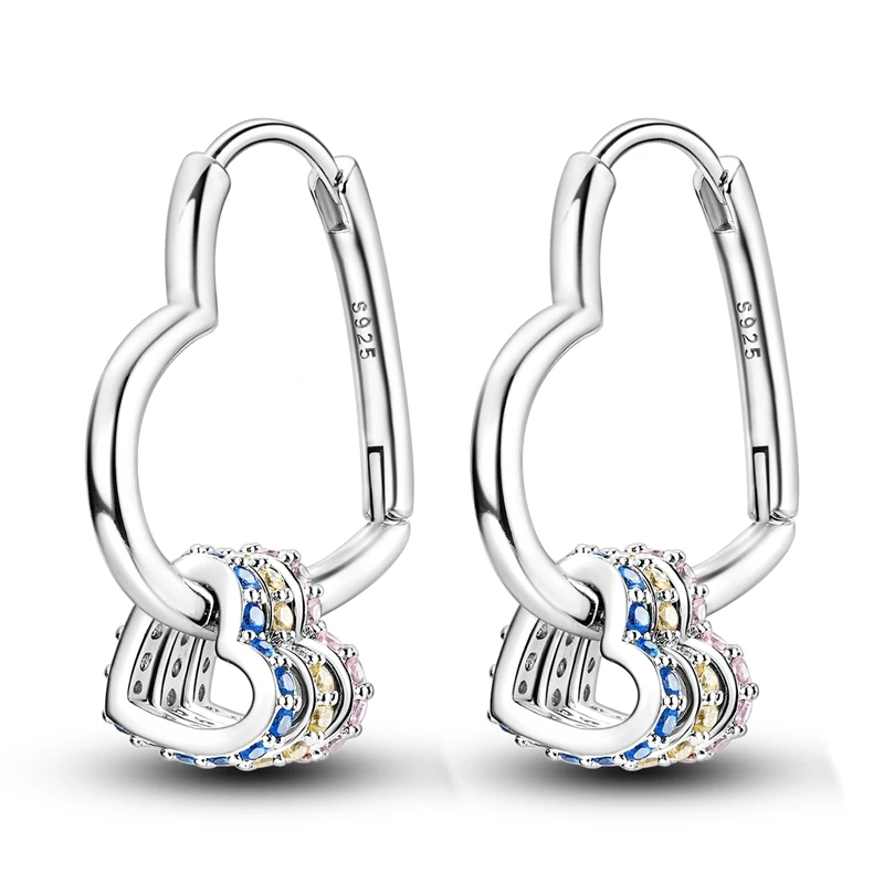 925 Sterling Silver Drop Earrings Heart Shaped Earrings Women Colorful Zirconium Triple Earrings For Anniversary Wedding Jewelry
925 Sterling Silver Drop Earrings Heart Shaped Earrings Women Colorful Zirconium Triple Earrings For Anniversary Wedding Jewelry