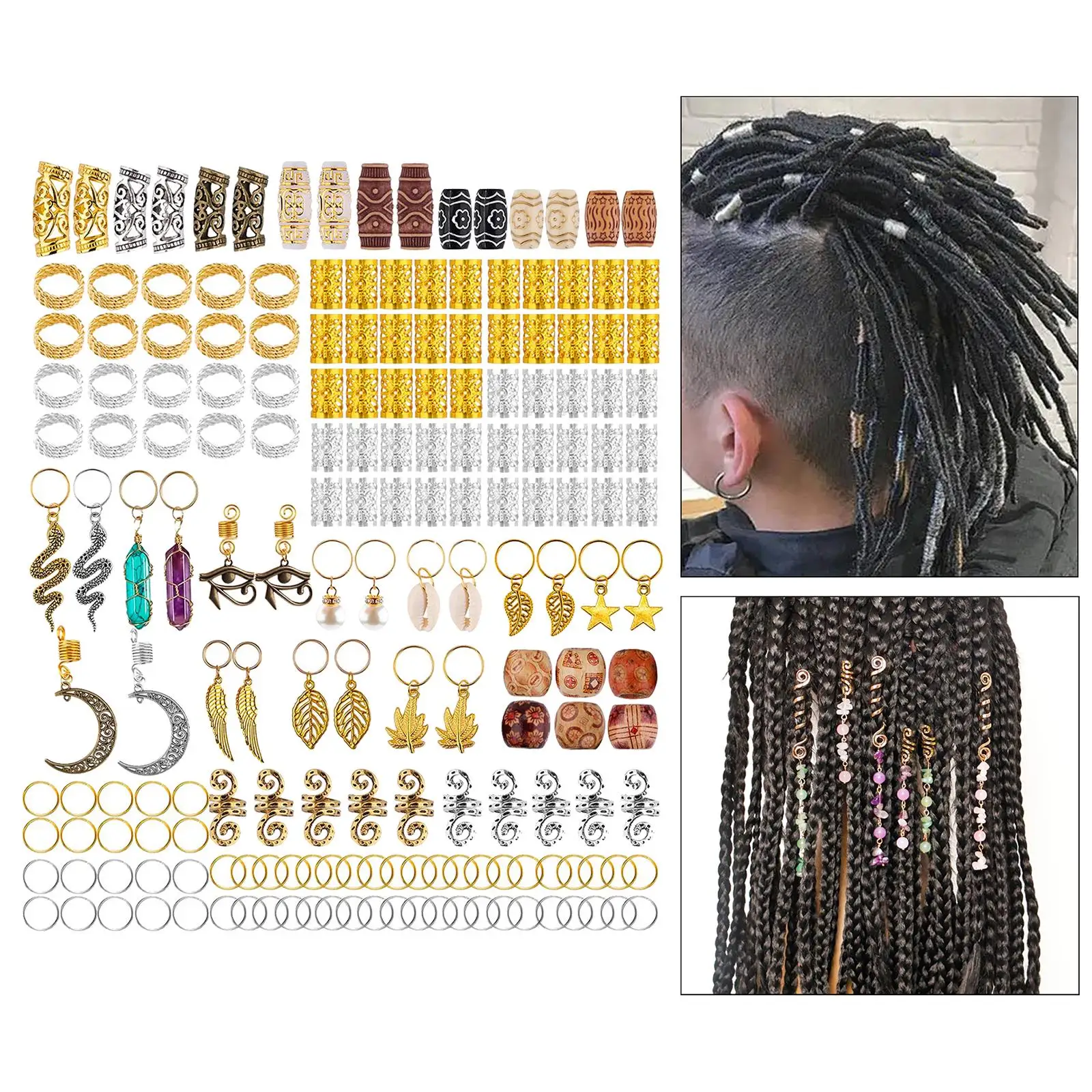 184pcs Dreadlock Hair Accessories for Women Hair Jewelry Hair Buckles Handemade Halloween for Braids Hair Tube Beads Hair Cuffs
184pcs Dreadlock Hair Accessories for Women Hair Jewelry Hair Buckles Handemade Halloween for Braids Hair Tube Beads Hair Cuffs