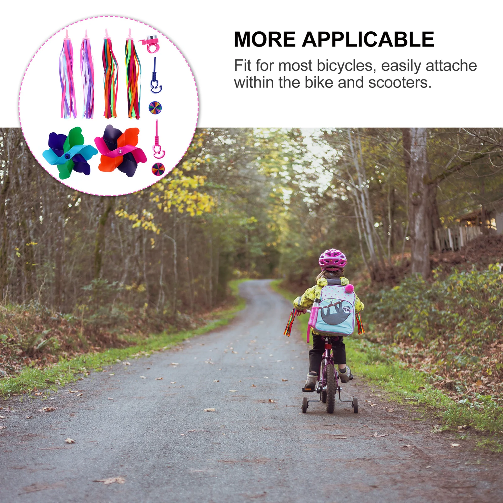 1Set Bike Bell Ribbon Windmill Childrens Bicycle Accessory Colorful Creative Lightweight Handlebar Strap Bell Scooter Decor
1Set Bike Bell Ribbon Windmill Childrens Bicycle Accessory Colorful Creative Lightweight Handlebar Strap Bell Scooter Decor