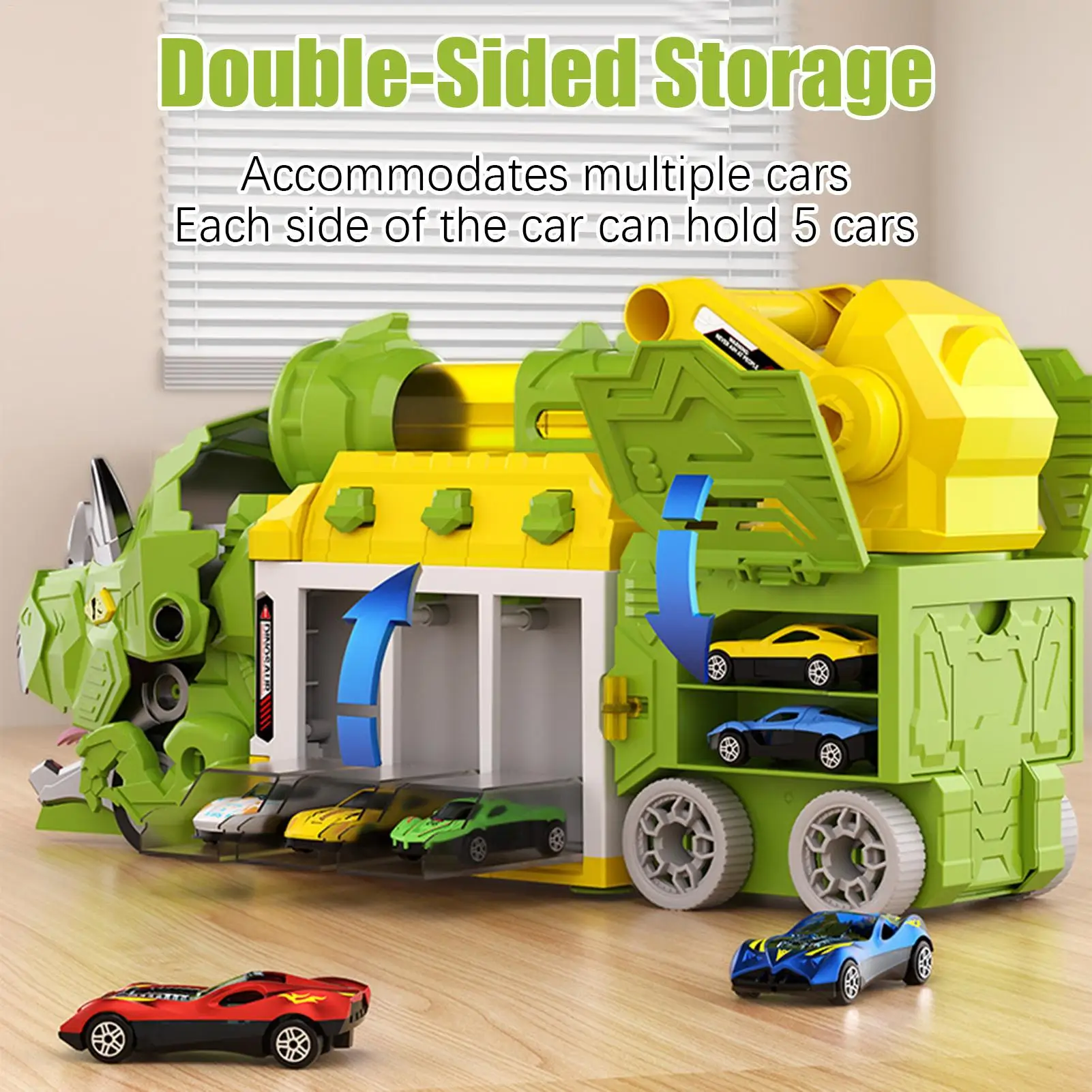 Dinosaur Toy Truck Foldable Play Truck With Storage Bay Dinosaur Cars With 6 Balls For Kids 3-8 Play Game Birthday Party Home
Dinosaur Toy Truck Foldable Play Truck With Storage Bay Dinosaur Cars With 6 Balls For Kids 3-8 Play Game Birthday Party Home