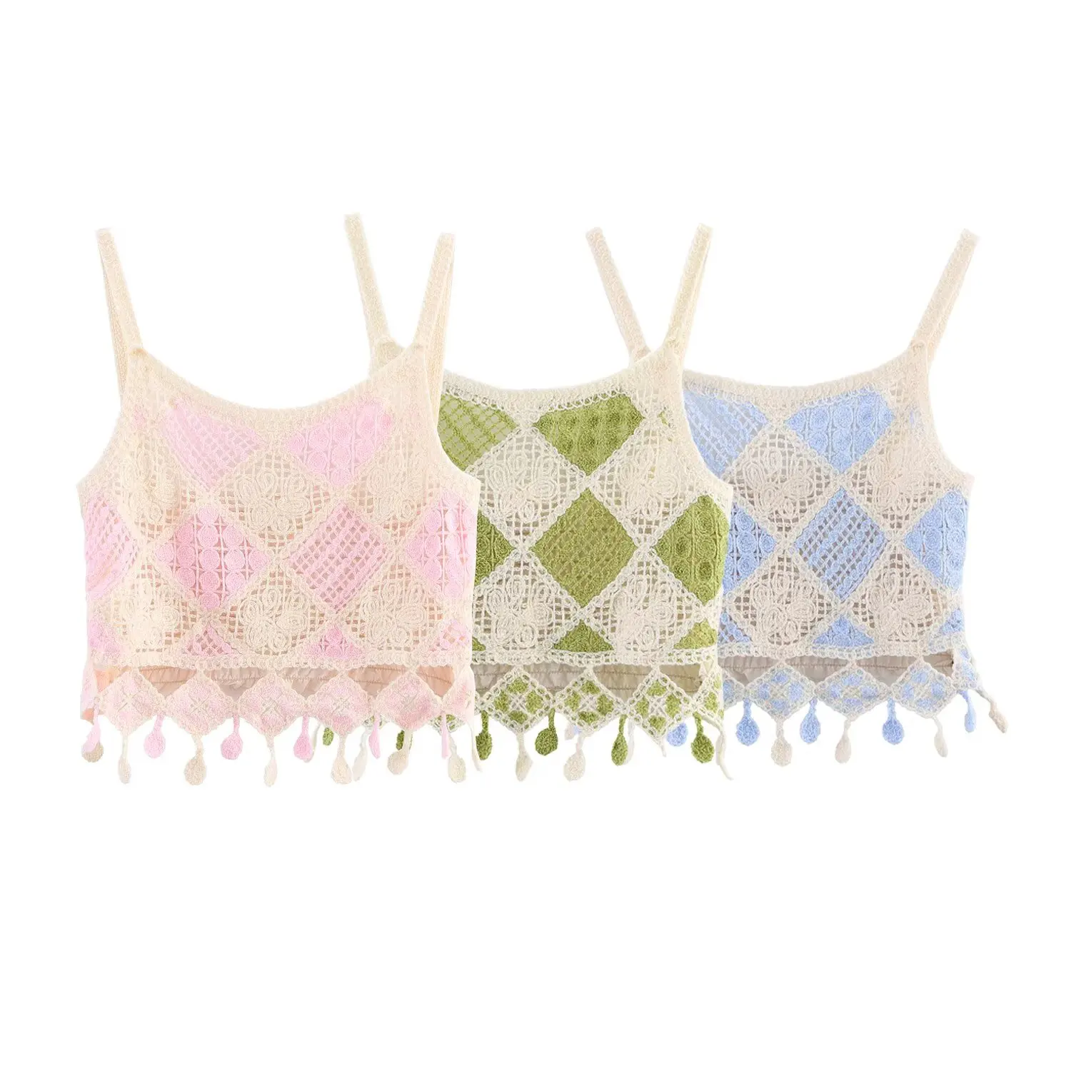 2025 Summer New Bohemian Crochet Tassel Suspender Top Women Travel Vacation Ethnic Style Vest
2025 Summer New Bohemian Crochet Tassel Suspender Top Women Travel Vacation Ethnic Style Vest