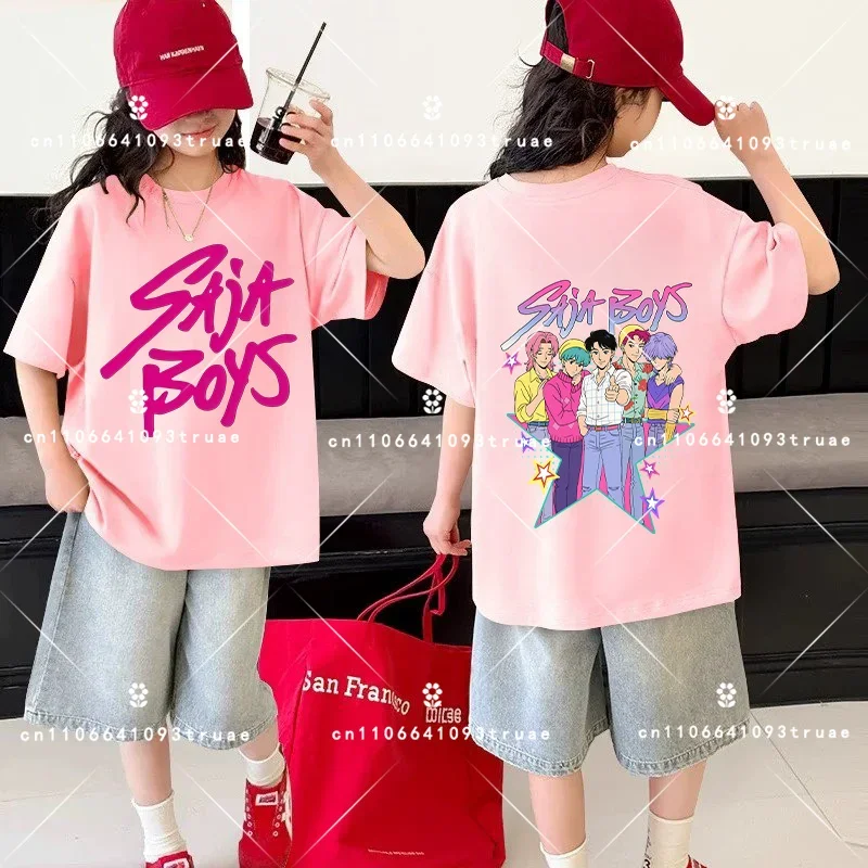 New Kpop Demon Hunters Children's Clothing Short Sleeve T-shirt Cute K-pop Demon Hunters Tiger Harajuku Tshirt for Boys Girls
New Kpop Demon Hunters Children's Clothing Short Sleeve T-shirt Cute K-pop Demon Hunters Tiger Harajuku Tshirt for Boys Girls