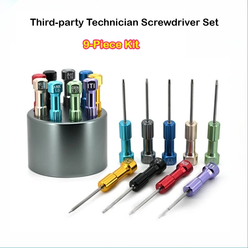 Набор из 9 отверток для зубного техника Совместим с системой имплантатов: FRI / ANK / ANT/ OSS / MIS/ DEN / ICX / NOB / ITI
Набор из 9 отверток для зубного техника Совместим с системой имплантатов: FRI / ANK / ANT/ OSS / MIS/ DEN / ICX / NOB / ITI