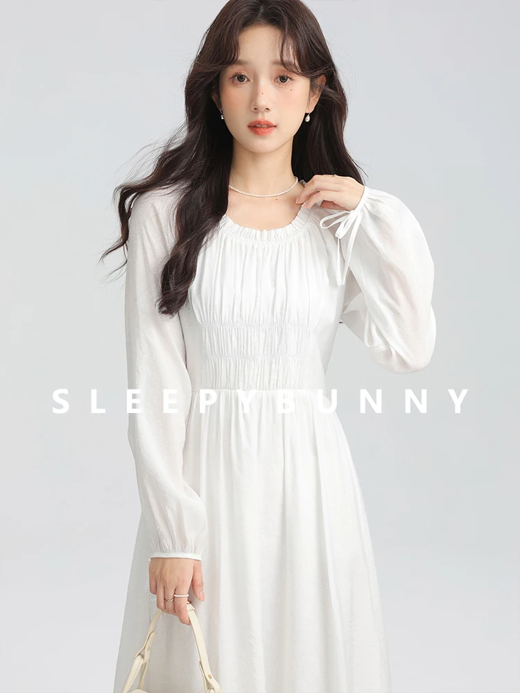 Elegant White Chiffon Long Sleeve Dress for Women Spring& Autumn Slim Fit Ruffle Neckline Shirred Waist A-Line Midi Floral Dress
Elegant White Chiffon Long Sleeve Dress for Women Spring& Autumn Slim Fit Ruffle Neckline Shirred Waist A-Line Midi Floral Dress