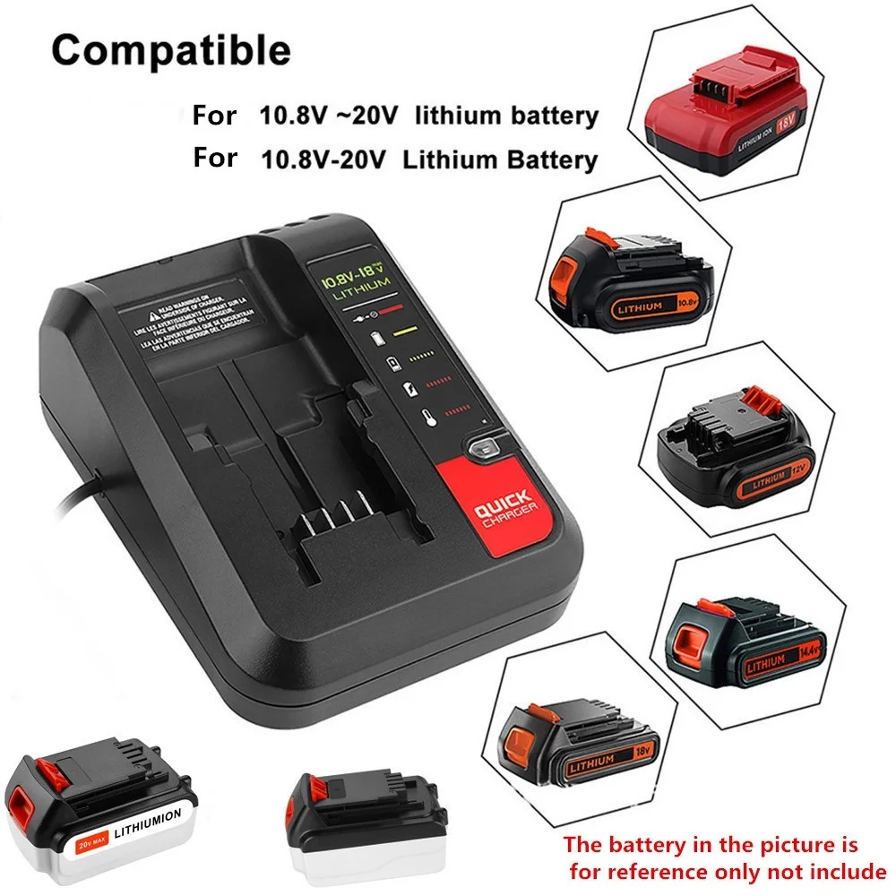 Li-ion Battery Charger Replacement for Black and Decker 20V LB20 LBXR20 Li-ion Battery Charger 2A 10.8-20V 100-240V High quality
Li-ion Battery Charger Replacement for Black and Decker 20V LB20 LBXR20 Li-ion Battery Charger 2A 10.8-20V 100-240V High quality