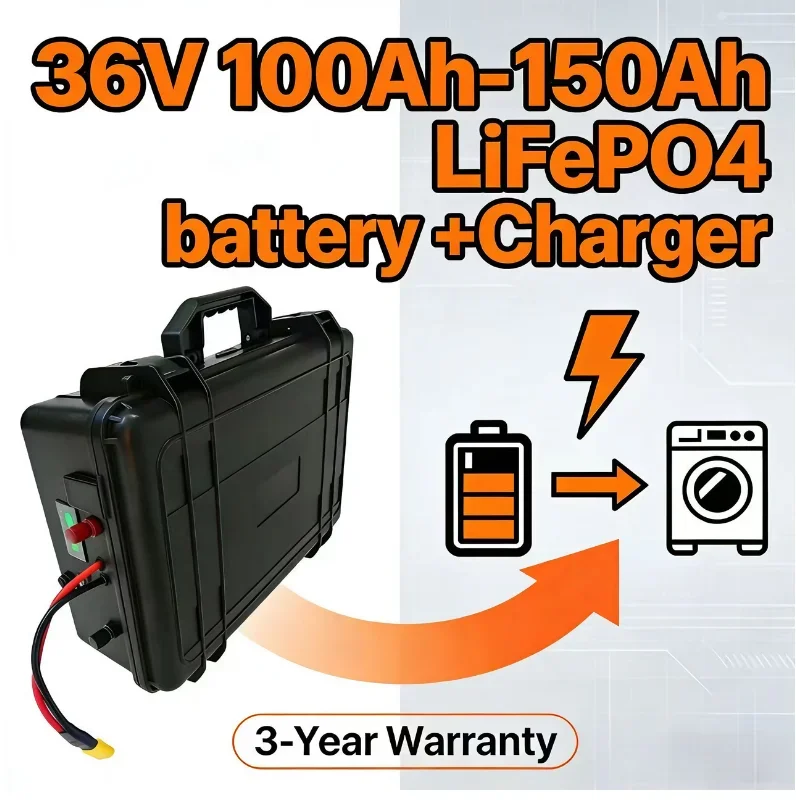 36V 100Ah-150Ah LiFePO4 Battery | 100A-150A Bluetooth BMS | 2000W-4000W Output For High-Power Golf Carts, Marine Boats/Yachts, R
36V 100Ah-150Ah LiFePO4 Battery | 100A-150A Bluetooth BMS | 2000W-4000W Output For High-Power Golf Carts, Marine Boats/Yachts, R