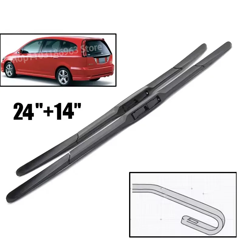 Wiper Front Hybrid Wiper Blades For Honda Stream 2001 - 2005 Windshield Windscreen Clean Window Car Rain Brushes 24"+14"
Wiper Front Hybrid Wiper Blades For Honda Stream 2001 - 2005 Windshield Windscreen Clean Window Car Rain Brushes 24"+14"