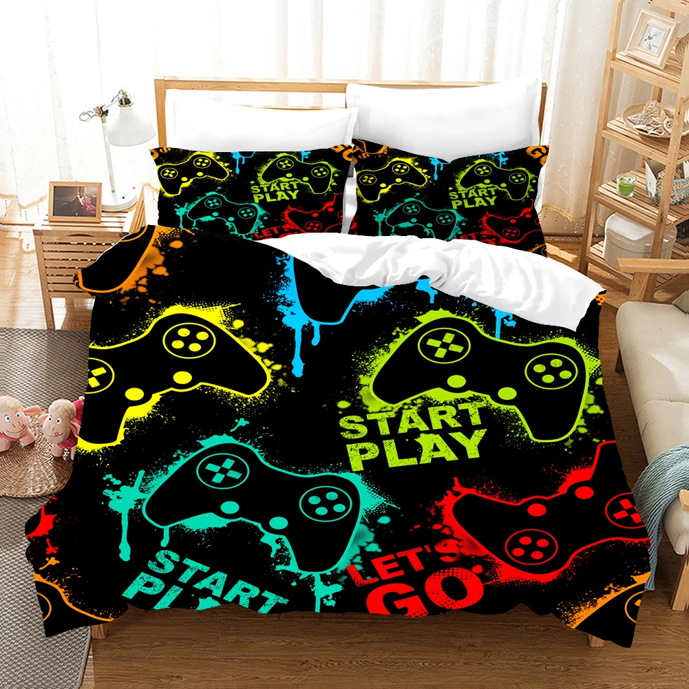Fashion Gamepad Bedding Set Kids Game Comforter Quilt Adult Gift Duvet Cover Bedroom Duvet Covers Single Queen King Size
Fashion Gamepad Bedding Set Kids Game Comforter Quilt Adult Gift Duvet Cover Bedroom Duvet Covers Single Queen King Size