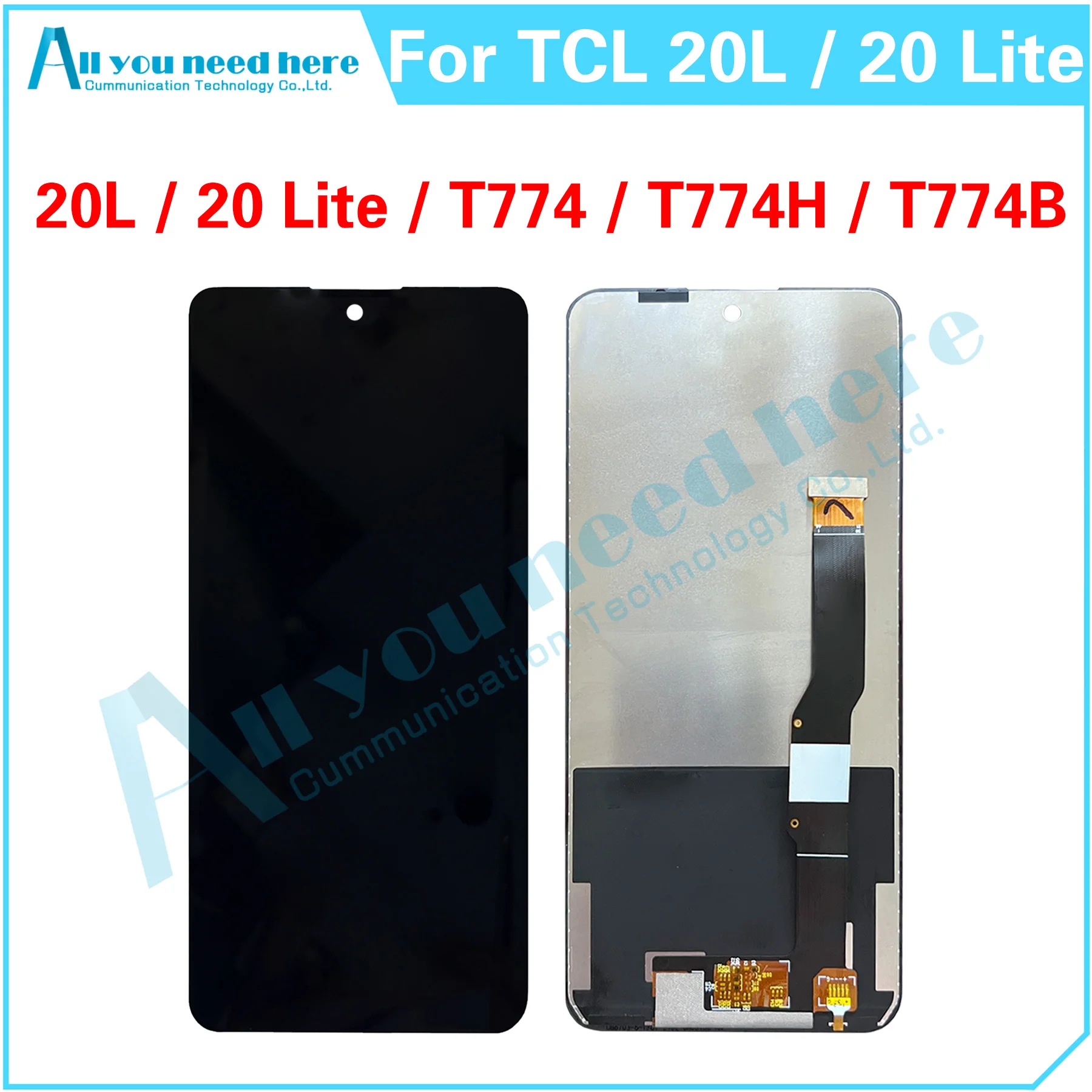 100% Test For TCL 20L 20 Lite T774 T774H T774B LCD Display Touch Screen Digitizer Assembly Repair Parts Replacement
100% Test For TCL 20L 20 Lite T774 T774H T774B LCD Display Touch Screen Digitizer Assembly Repair Parts Replacement
