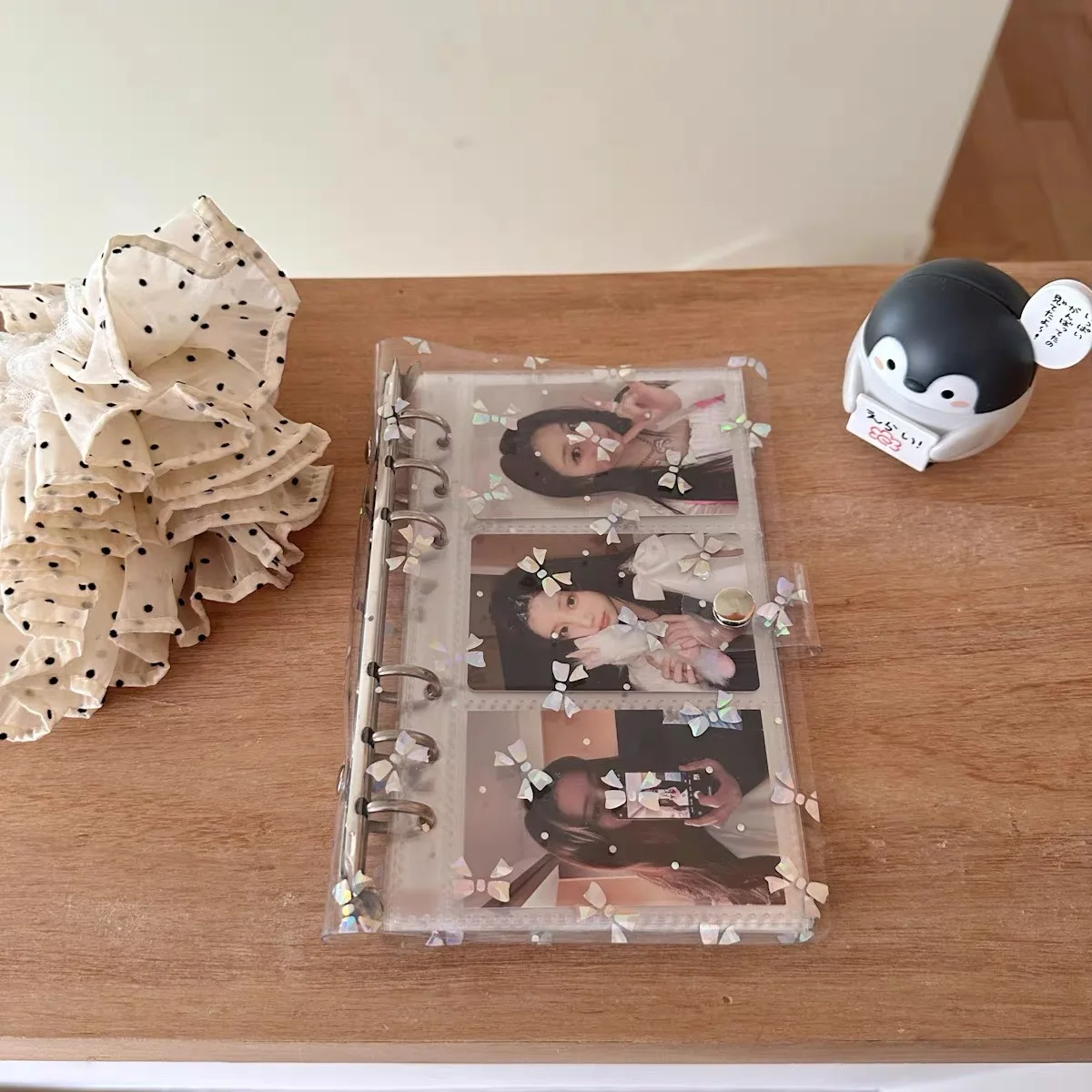 A6 Original laser bow Kpop Binder Photocard Card storage book Photo Card Collect Book Idol Photo Album Journal Binder Notebook
A6 Original laser bow Kpop Binder Photocard Card storage book Photo Card Collect Book Idol Photo Album Journal Binder Notebook