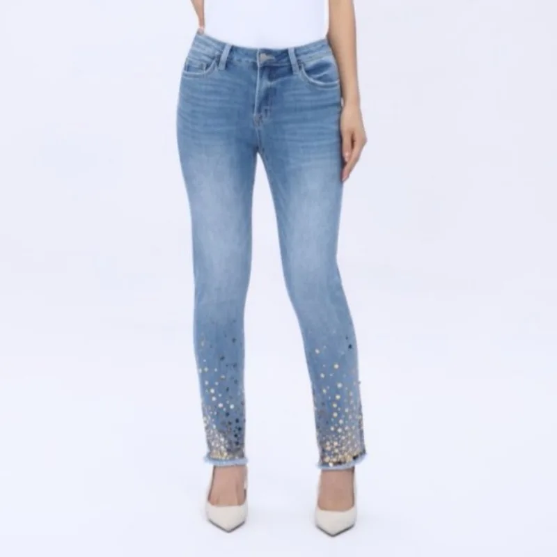 High Waist Women's Slim Straight Jeans Skinny Sequins Tassel Stretch Denim Pencil Pants Vintage Streetwear Trousers
High Waist Women's Slim Straight Jeans Skinny Sequins Tassel Stretch Denim Pencil Pants Vintage Streetwear Trousers
