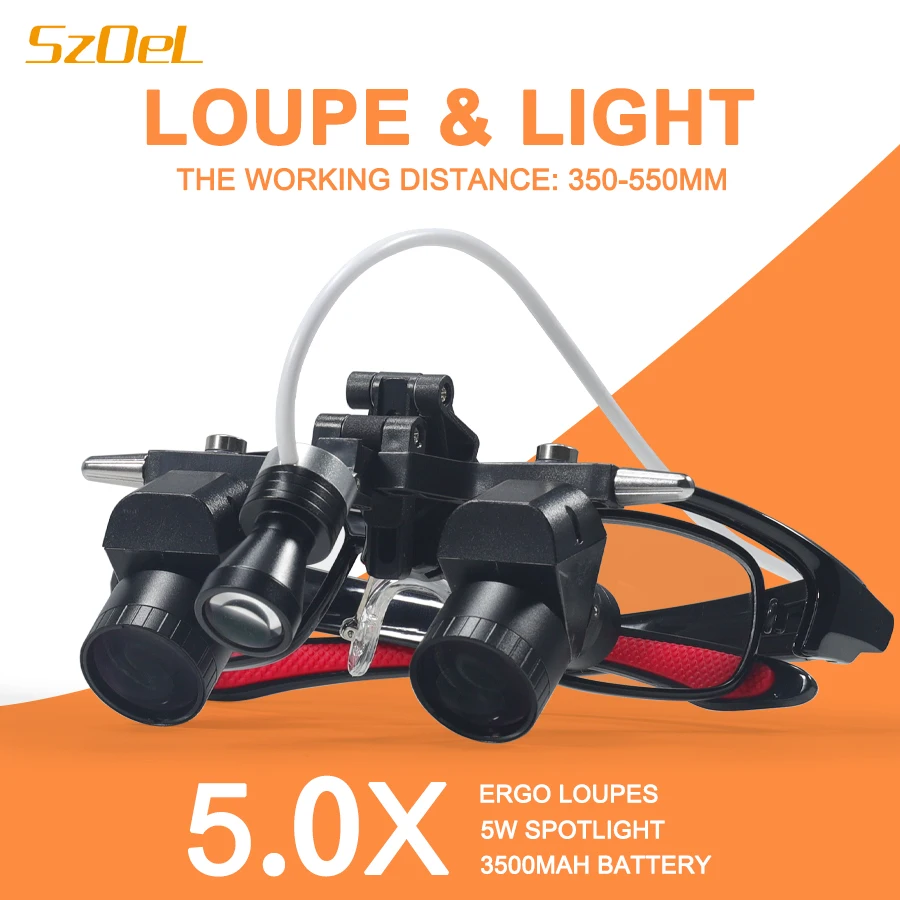 Стоматологические лупы Ergo Zoom для близорукости 5X со светодиодной подсветкой для ортопедических хирургических луп для ушей, носа и горла, рабочее расстояние 350-550 мм
Стоматологические лупы Ergo Zoom для близорукости 5X со светодиодной подсветкой для ортопедических хирургических луп для ушей, носа и горла, рабочее расстояние 350-550 мм