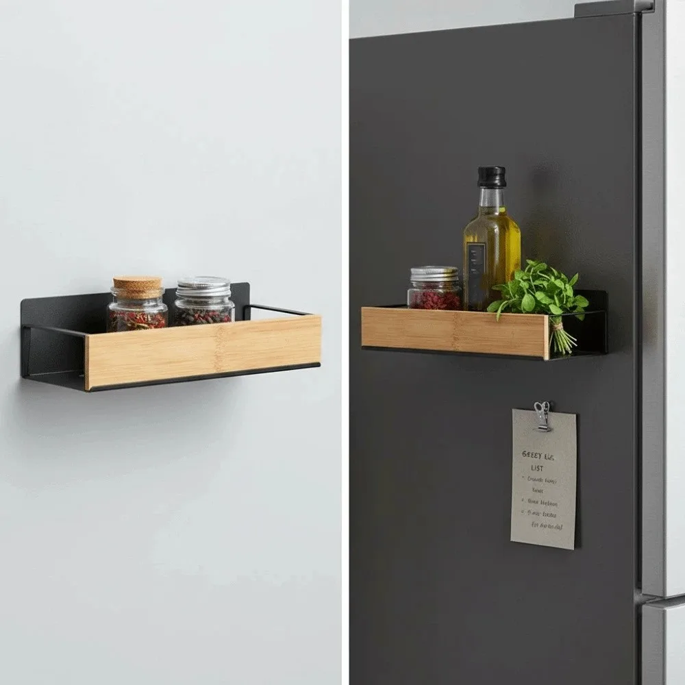 Strong Magnet Magnetic Fridge Organizer Shelf No Drilling Sturdy Material Movable Spice Rack Metal Durable
Strong Magnet Magnetic Fridge Organizer Shelf No Drilling Sturdy Material Movable Spice Rack Metal Durable