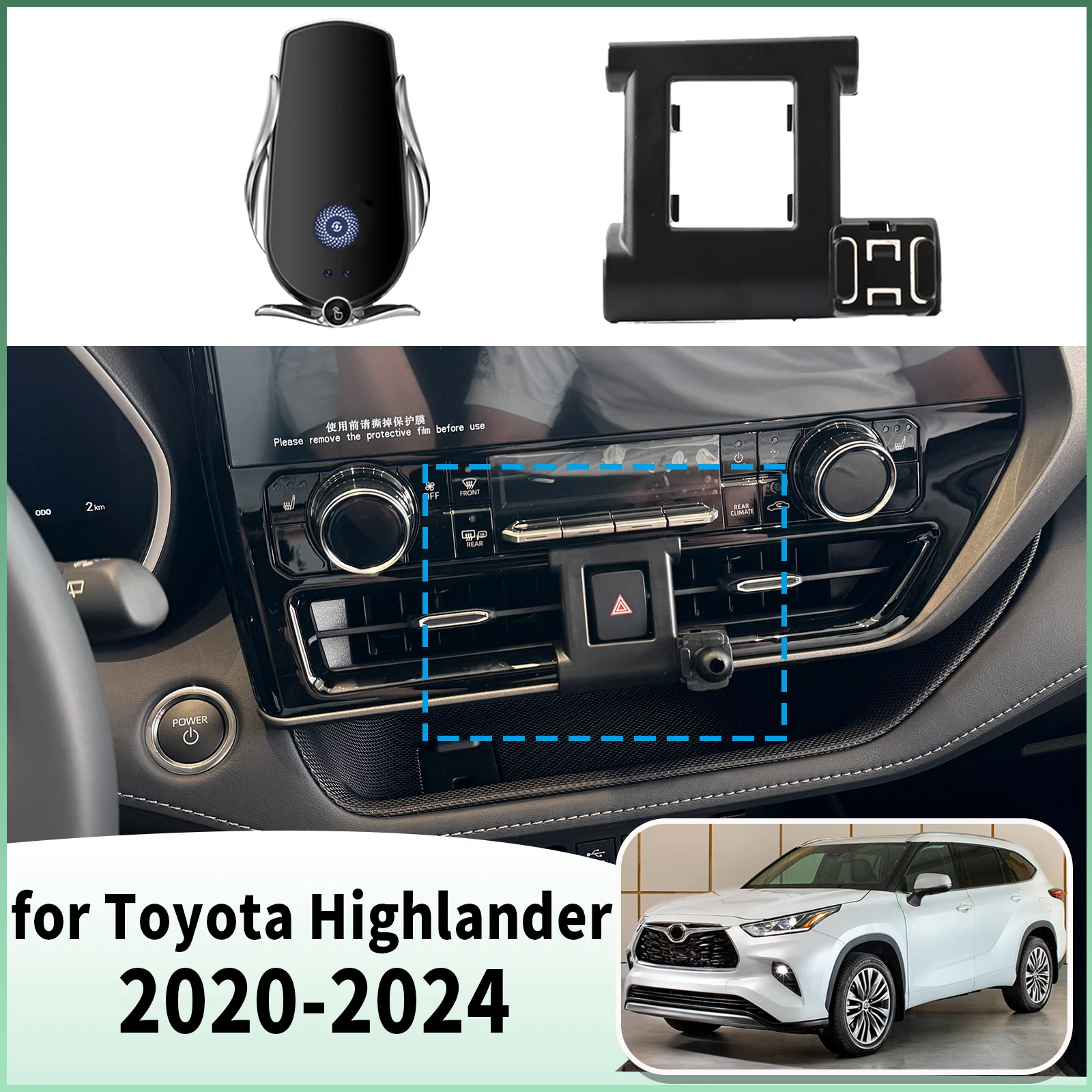 fit for Toyota Highlander XU70 2020 2021 2022-2024 Specific Dashboard Navigation Phone Holder Mount Design Car accessoires
fit for Toyota Highlander XU70 2020 2021 2022-2024 Specific Dashboard Navigation Phone Holder Mount Design Car accessoires