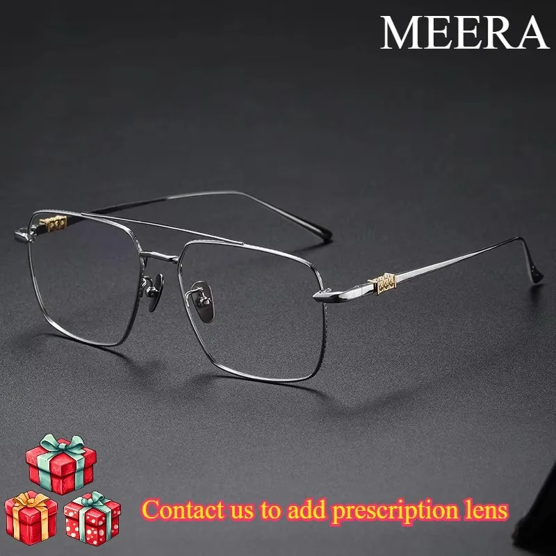 5193 Fashion Double Beam Glasses Vintage Luxury Pure Titanium Eyeglasses Optical Prescription aviator Eyewear Frame For Men
5193 Fashion Double Beam Glasses Vintage Luxury Pure Titanium Eyeglasses Optical Prescription aviator Eyewear Frame For Men