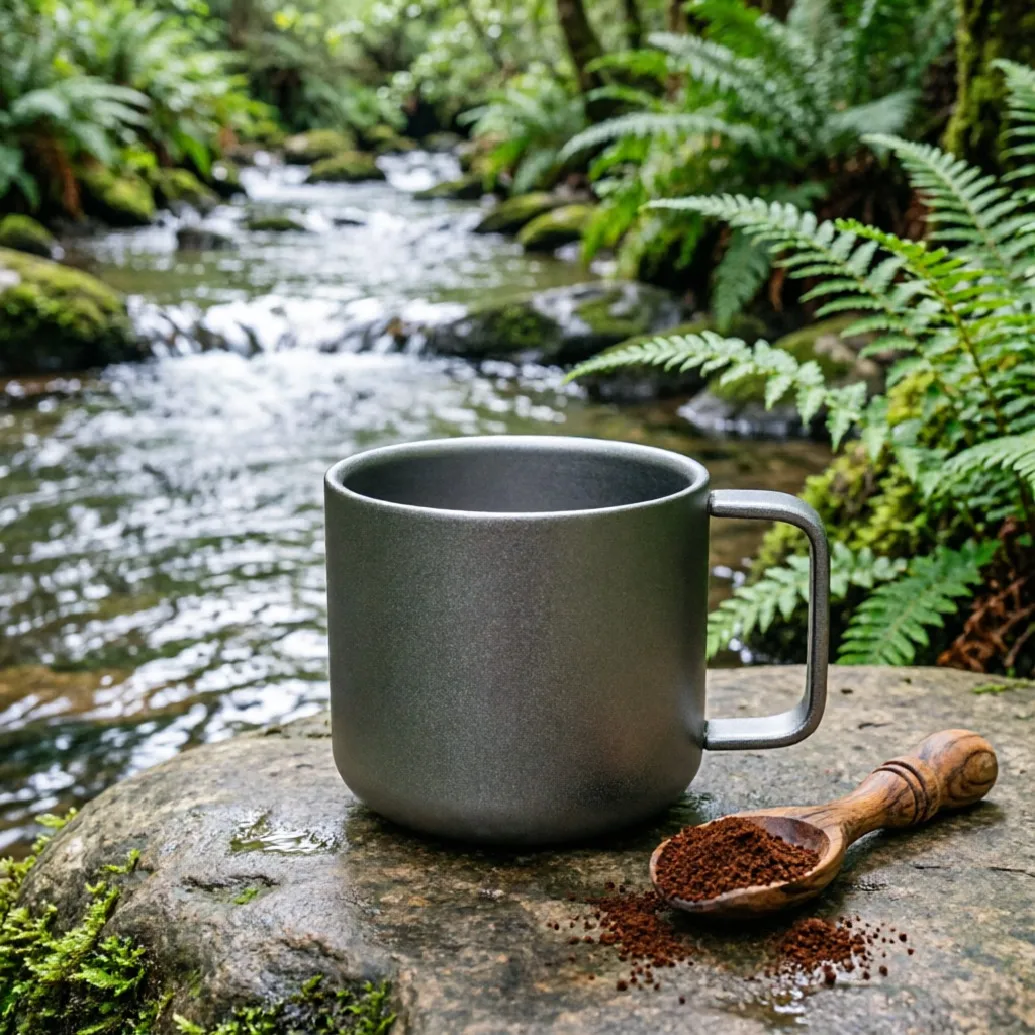 100ml/220ml TA1 Pure Titanium Double Wall Cup, Lightweight Matte Coffee Mug with D-Shape Handle, Smooth Rim for Outdoor Camping
100ml/220ml TA1 Pure Titanium Double Wall Cup, Lightweight Matte Coffee Mug with D-Shape Handle, Smooth Rim for Outdoor Camping