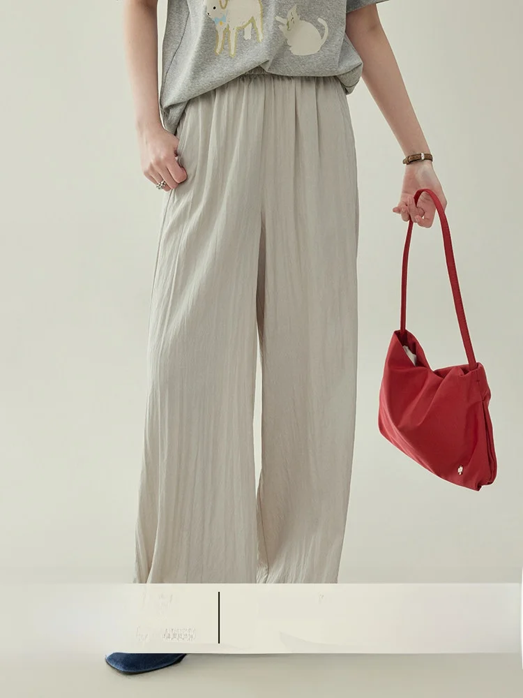 AMUU Casual Pants Elastic Waist Wide Leg Thin Model Summer High Waist Slimming Effect Pure Color Women's Comfortable Loose Fit
AMUU Casual Pants Elastic Waist Wide Leg Thin Model Summer High Waist Slimming Effect Pure Color Women's Comfortable Loose Fit
