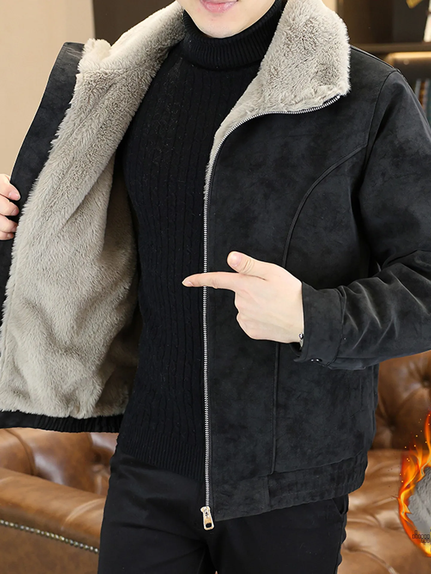 Мужская зимняя кожаная куртка на флисовой подкладке с воротником-стойкой, двусторонняя, теплая, утепленная, из хлопка, для повседневного использования
Мужская зимняя кожаная куртка на флисовой подкладке с воротником-стойкой, двусторонняя, теплая, утепленная, из хлопка, для повседневного использования