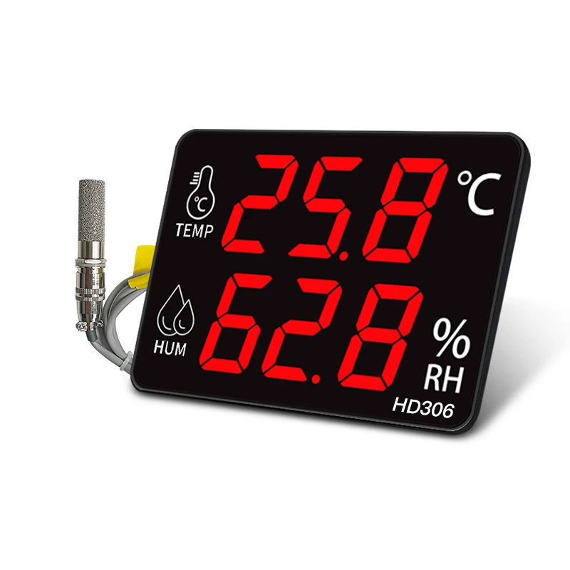 Large LCD Display Temperature Humidity Meter Digital Wall Mounted Hygrometer With Dustproof Probe 3M Cable AS106F
Large LCD Display Temperature Humidity Meter Digital Wall Mounted Hygrometer With Dustproof Probe 3M Cable AS106F