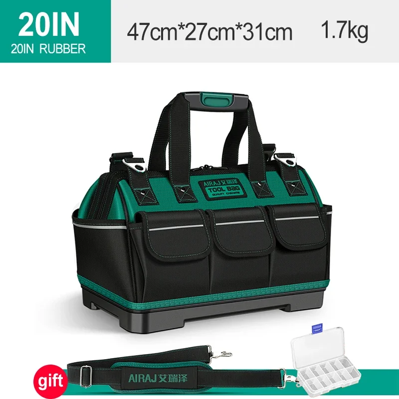 20inch Multi Functional Oxford Tool Bag Plastic Bottom Anti Slip Waterproof Handle Electrician Special Tool Storage Bag
20inch Multi Functional Oxford Tool Bag Plastic Bottom Anti Slip Waterproof Handle Electrician Special Tool Storage Bag
