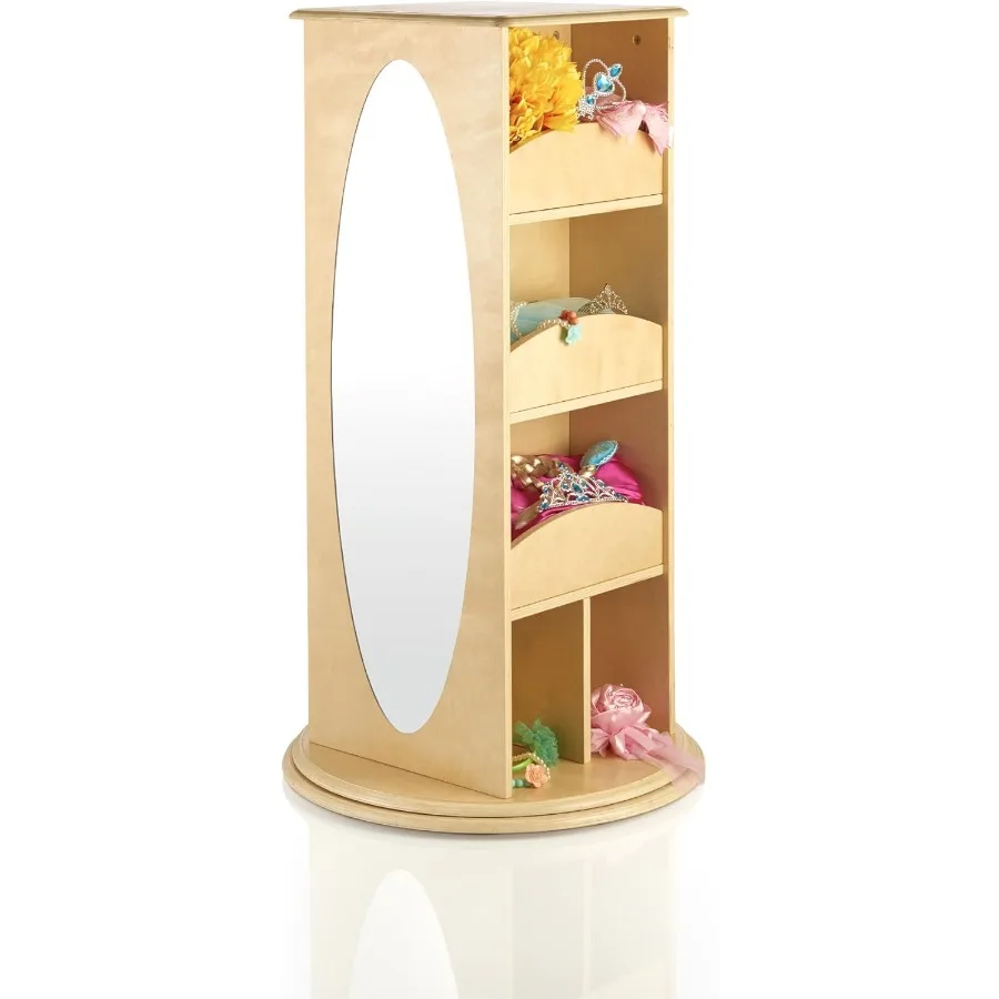 Rotating Dress Up Storage with Natural Finish: Interactive Pretend Play Storage Shelves and Hangers Featuring Two Functional Mi
Rotating Dress Up Storage with Natural Finish: Interactive Pretend Play Storage Shelves and Hangers Featuring Two Functional Mi