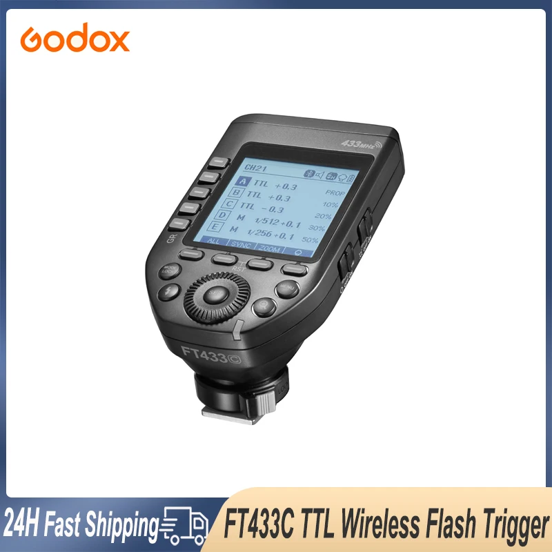 Godox FT433C TTL беспроводной триггер вспышки 1/8000s HSS TTL TTL-конвертируемая ручная функция большой ЖК-экран для Canon Nikon Sony
Godox FT433C TTL беспроводной триггер вспышки 1/8000s HSS TTL TTL-конвертируемая ручная функция большой ЖК-экран для Canon Nikon Sony