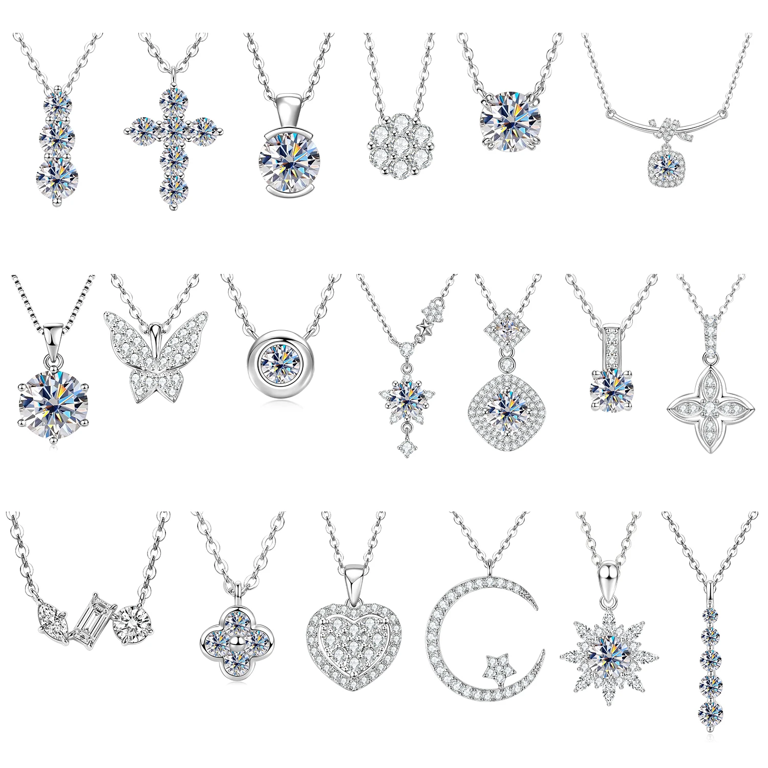 Abestecom Exquisite Butterfly Moissanite Pendant Necklace Snowflake Moon Heart Necklace Valentine's Day Women Jewelry Fine Gifts
Abestecom Exquisite Butterfly Moissanite Pendant Necklace Snowflake Moon Heart Necklace Valentine's Day Women Jewelry Fine Gifts