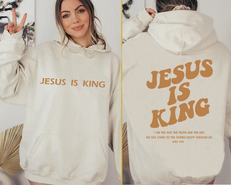 Толстовка с капюшоном Jesus IS King, женская толстовка в стиле Харадзюку, уличная одежда, высокое качество, хит продаж, топовые толстовки, одежда в стиле K-pop
Толстовка с капюшоном Jesus IS King, женская толстовка в стиле Харадзюку, уличная одежда, высокое качество, хит продаж, топовые толстовки, одежда в стиле K-pop