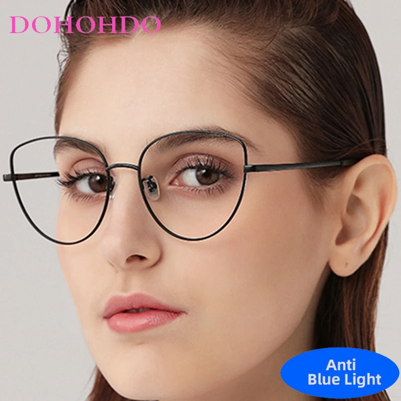 Trendy Brand Designer Metal Small Cat Eye Blue Light Blocking Glasses Female Men Optical Spectacle Protection Reading Eyeglasses
Trendy Brand Designer Metal Small Cat Eye Blue Light Blocking Glasses Female Men Optical Spectacle Protection Reading Eyeglasses